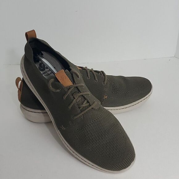 Cloudsteppers by Clarks Men's Step Urban Mix Sneaker Khaki Textile Knit Size 12M - Picture 1 of 12